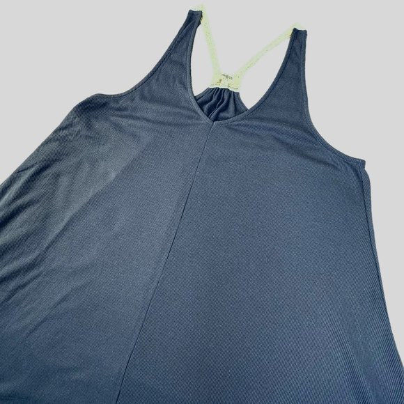 Umgee Woman's Tunic Sleeveless Top Size Small Oversized Blue with Lace - Picture 2 of 7